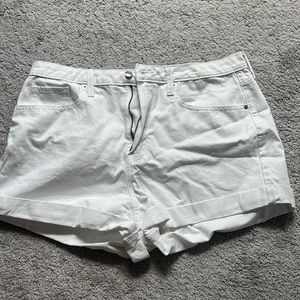 White Denim Shorts, size 16